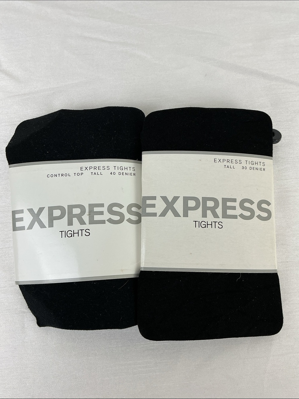 Express Control Top Tall Tights 2 pair Bundle Black